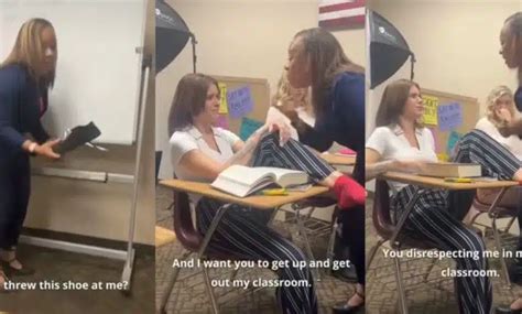 girl throws shoe at teacher real or fake|Video: Student Throws Shoe at Teacher, Then Says It's Not Hers .